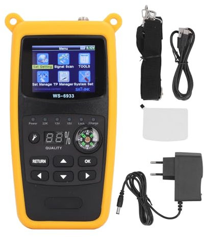 Satellitenfinder, 2, 1-Zoll-Farbbildschirm, Digitales Messgerät mit Kompass, Klarem Display und LED-Beleuchtung Zum Beobachten, Anpassen der Sat-Antennenerkennung, Navigation