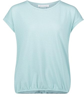 Betty & Co Damen Casual-Shirt mit Gummizug L, Mint/Petrol