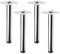 4 pièces SOTECH Pieds de meuble LIMA hauteur 200 mm, Ø 25 mm réglables en hauteur 10 mm chrome poli Pieds de vitrine Pieds de socle Pieds d'armoire