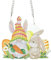 Generisch Diamond Painting Türkranz Osterkranz Hase Diamond Painting Anhänger mit Kette Osterei Diamant Malerei Fensterbilder Ostern Kranz Set für Wand Und Eingang Dekoration-Wichtel Hase