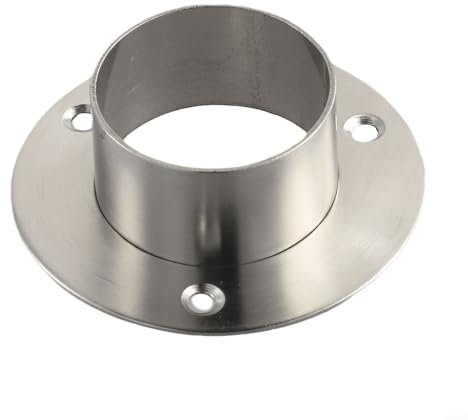 Staffa a flangia di collegamento rotonda per corrimano in acciaio inossidabile, compatibile con tubi da 38 mm e 51 mm, perfetta per applicazioni di guardaroba e ringhiere (51 mm)