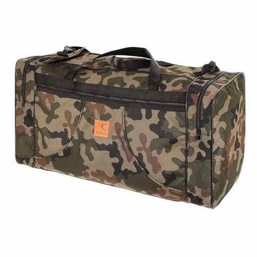 Granori Reisetasche Camouflage mit Schulterriemen und Seitenfächern für Urlaub, Sport, Gym, Freizeit, Outdoor aus EU-Produktion