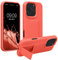 kwmobile 1x Custodia Compatibile con Apple iPhone 16 Pro - Cover Supporto Dita - Back Case per Smartphone - Protezione Gommata corallo