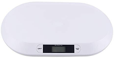 20 KG Elektronische Babywaage Weiß Baby Waagen Digitalanzeige Kinderwaage LCD-Display Haustierwaage Neugeborene Baby Scales, für Babys, Säuglinge, Kleinkinder, Kinder, Katzen