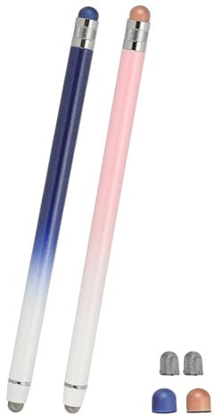 PATIKIL 2 Pcs Stylus Pens for Touch Screens, 2 in 1 High Sensitivity Universal Pen Capacitive Stylus for Phone Tablets Laptop Touch Screen Devices, Blue Pink