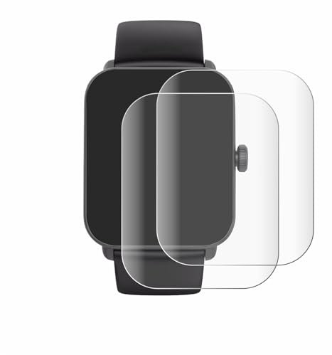 BROTECT 2 Stück Full-Cover Schutzfolie für Hama Smartwatch 6010 Full-Screen Displayschutz-Folie [3D Curved, Anti-Fingerprint, Kristall-Klar]