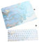 HOMOCONO 1Set Marble Laptop Cover with Keyboard Skin for Lightweight Protective Case Edge Protection Scratch Easy Access to Ports and Buttons