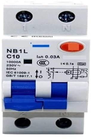 Disjoncteur différentiel NB1L type A 6 A, 10 A, 16 A, 32 A, 40 A, 30 mA, avec protection contre les surintensités(20A)