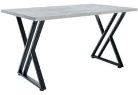 Shefa Line Esstisch New York 140 cm Beton-Optik Grau – Moderner Esszimmertisch für 4-6 Personen – Küchentisch Industrial Design – Stabiler Tisch für Esszimmer & Küche