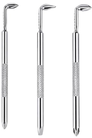 3 Pcs Offset Screwdriver Set,S2 Steel L-Type Angled Screwdriver & Double Head Right Angle Screwdriver,115mm Magnetic for Narrow Spaces (Phillips/Slotted)