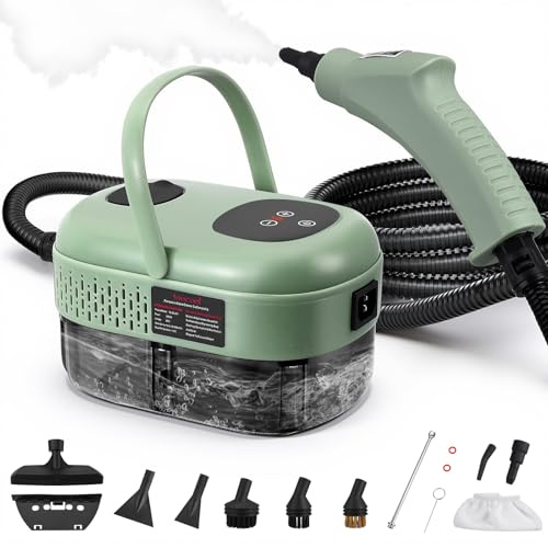 Limpiador de Vapor 2500W con Depósito 1,1L – Presión 3 Bares & Vapor a 105°C – Limpieza Multisuperficie Sin Productos Químicos – 6 Niveles de Vapor