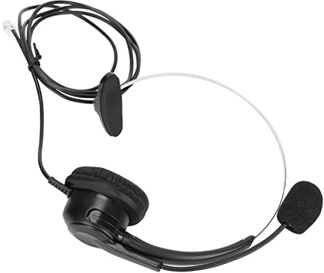 Prevessel Cuffie RJ9 con Cancellazione del Rumore con Microfono Regolabile per Telefono Fisso da Ufficio e Casa