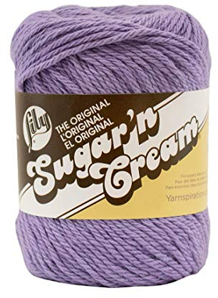 Lily 10200101317 Sugar 'N Cream The Original Solid Garn, 70,9 g, Medium 4 Gauge, 100% Baumwolle – Hot Purple – Maschinenwäsche und Trocknen