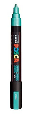 Uni-Ball Posca Medium Bullet Tip Marker - Metallic Green