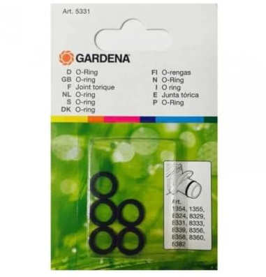 GARDENA Juntas toricas 13 mm para los elementos de conexión « Quick & Easy » de la gama Micro-Drip. Contenido : 5 uds