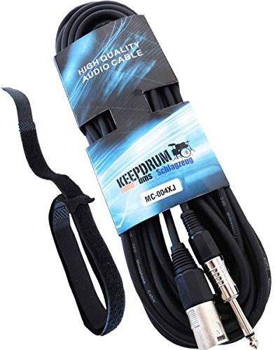 Keep Drum MC 003 X J 10 m Audio Cavo XLR Maschio – Jack Stereo da 6,3 mm cavo Box