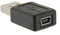 REY Adattatore USB Maschio a Mini USB Femmina, Nero