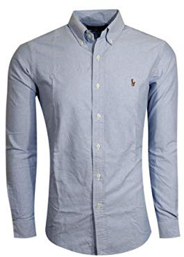 Ralph Lauren Polo Mens Oxford Shirt(s) - Longsleeve 100% Cotton - Plain or Pinstripe