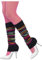 Smiffys Legwarmers, Neon with Black Stripe, 1980's Fancy Dress, 1980s Dress Up Accessories