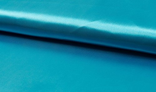 Fabrics-City türkis Glanz Satin Modestoff Kleiderstoff Karneval Kostüm Partystoff Fasching Kostümstoff zum Basteln Satinstoff für Damen Kinder Dekosatin Stoff zum Nähen, 4339