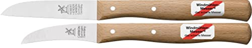 2er Set Gemüsemesser, kleines Küchenmesser, Schälmesser, Windmühlenmesser Klassiker klein