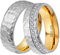 DOOSTI Partnerringe/Trauringe Chirurgischer Edelstahl 316L Hammerschlag - inkl. Gratis Gravur