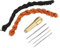 Nähahle Kupfergriff DIY Schuhe Reparatur Haken Nadeln Nähen Awl Kit mit 18 m schwarzen und braunen Linien für DIY Nähen Reparaturen Canvas Leder