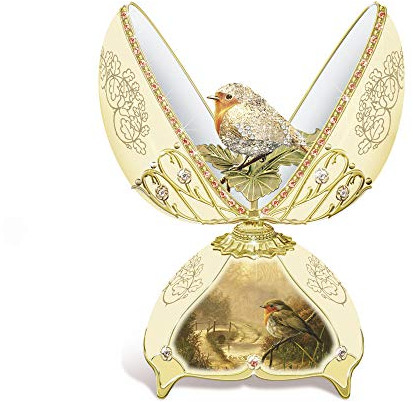 The Bradford Exchange ‘Jewel Of Nature’ Robin Musical Egg
