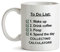 to Do Mug - A44 Collecting Calculators Check List Coffee Tea Gift Cup