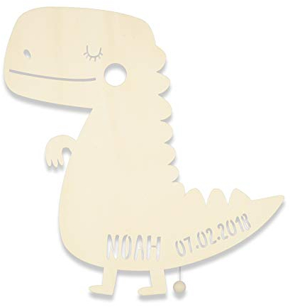 Nachtlicht Wandleuchte Kinderwandlampe Dana der Dino /Tauf-Geschenk oder zur Geburt für Baby und Kind/Personalisiert mit Wunsch-Name für Mädchen oder Jungen Schlummerleuchte [Energieklasse A++]