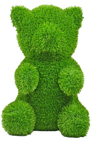 AniPlants Kögler 53251 Ours Frontal Figurine décorative en Gazon Artificiel, env. 32,5 x 38 x 50 cm, résistant aux intempéries et indéformable, avec ancrages de Fixation, idéal comme décoration pour