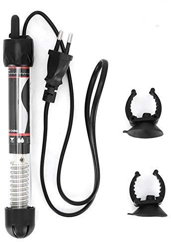 Tnfeeon Mini Varilla de Calentamiento del Acuario, Tanque de Peces de Agua Sumergible Calentador de Agua Ajustable Enchufe de la UE 220-240V(EU 100W)