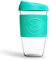 Neon Kactus Tasse à café réutilisable en Verre 16oz (Turquoise)