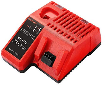 TPDL Ersatz für Milwaukee Ladegerät M18 M12, 12V-18V 3Ah Akku Ladegerät M1218 C12 C18 B5 18C FC KFZ 48-59-1806 48-59-1840 2710-20 48-11-244 M12B2 M12B4