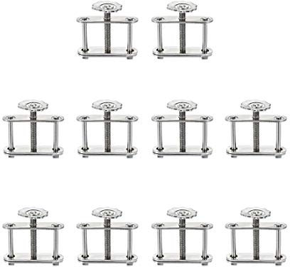 sourcing map Flow Control Tubing Clamps Adjustable Swivel Screw Compressor Hose Clamp for Lab 10Pcs