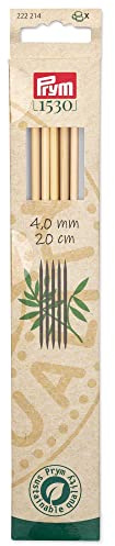 Prym 222214 Strumpfstricknadeln Prym 1530, 20 cm, 4 mm, Holzfarben