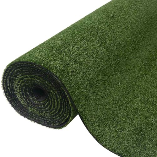 vidaXL Gazon Artificiel Tapis de Gazon Pelouse Artificielle Gazon Synthétique Jardin Patio Balcon Terrasse Extérieur 7/9 mm 1x8 m Vert