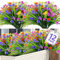 SHEEPPING 12 Bündel Kunstblumen Draußen, Künstliche Blumen wie echt, 5 Farben UV-beständige Künstliche Pflanzen Außenbereich, Dekor Plastik Blumen für Balkon Balkonkästen Garten Topf Innen