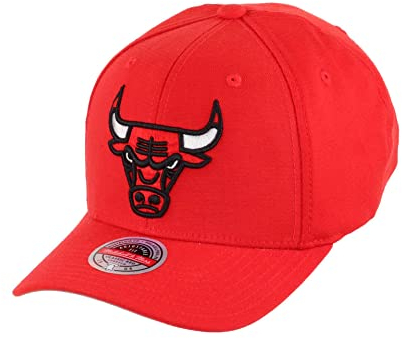 Mitchell & Ness Herren Snapback Caps Team Ground Chicago Bulls Stretch rot Verstellbar