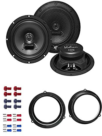 Hifonics VX 62 Lautsprecher mit Einbauset kompatibel mit Audi A4 B8 (8K) ab 2009 Türen hinten 360 Watt 165mm 2 Wege Koax