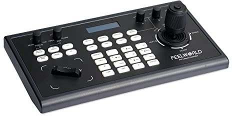 FEELWORLD KBC10 PTZ Camera Controller with Joystick and Keyboard Control LCD Screen PoE Supported for Live Streaming Church Conference