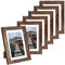 BEYAHELA Bilderrahmen 13x18 cm Braun 6er Set,Holz Bilderrahmen,mit Passepartout 10x15cm Bilderrahmen,HD-Glas MDF Holz Rahmen,Posterrahmen,zum Aufhängen&Aufstellen, für Fotos, Poster, Puzzles