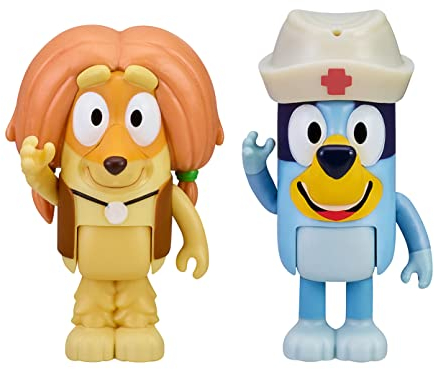 Giochi Preziosi Paar indy und bluey Doctor Figuren mit Hut Kreuz Wappen als Zubehör für Kinder ab 3 Jahren, BLY07300