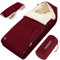 MONZANA® Fußsack für Kinderwagen Baby Winter mit Handwärmer Reflektoren Reißverschluss Buggy Waschbar Babyschale Schlafsack Kuschelig Bordeaux