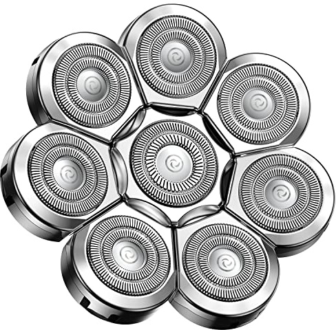Rasierköpfe, 8D Klingenköpfe, Universal Ersatzklinge Rasierer für Männer, Silber, 56,0 Gramm