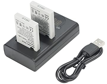 DSTE EN-EL5 Lot de 2 batteries de rechange + double chargeur USB avec écran LCD compatible avec appareil photo Nikon Coolpix P510, P520, P530, P5100, P6000, S10, P3, P4, P80, P90, P100, P500