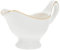 JTBDWOSK Sauciere Ceramic White Porcelain Sauce Pourer Sauce Bowl Serving Plate with Drip-Proof Lip Spout for Sauces Salad Dressings Broth Milk Coffee,White