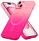 DOMAVER Hülle für iPhone 15 Kompatibel mit MagSafe, Handyhülle iPhone 15 6.1''Case, Dünn Stoßfest Magnetisch Schutzhülle für Mädchen und Frauen,Damen - Farbverlauf Rosa
