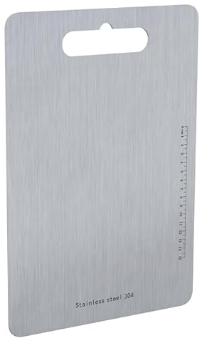 Tabla de cortar fabricada en acero inoxidable 304 por ambos lados, antibacteriana, sin BPA, productos sostenibles, sin plástico, tapa de trabajo, tabla para hornear, tabla de cocina con báscula
