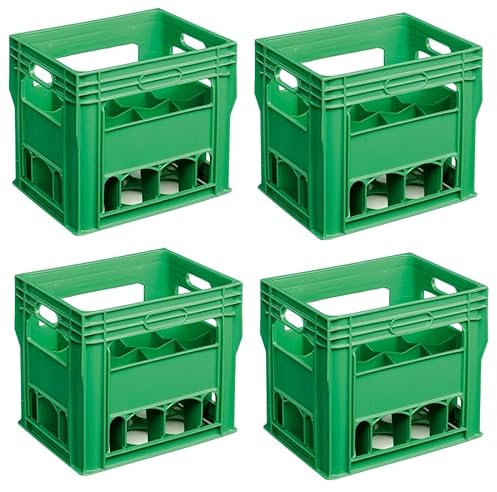 12 x 750ml Wine Bottle Plastic Stacking Crate - Pack of 4